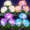 Decor 4 Pack Solar Lights, Solar Flowers Lights with 12 Enlarged Blooming Hydrangea Flowers Waterproof for Garden Yard Patio Lawn Backyard Pathway Gardening Gifts for Women Mom